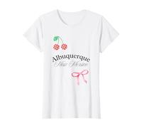 Pink Ribbon Albuquerque New Mexico Cerezas Estética Camiseta