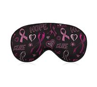 Pink Ribbon Breast Cancer Awareness Soft Eye Masks con correa ajustable Ligero Cómodo venda para los ojos para dormir