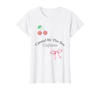 Pink Ribbon Carmel By The Sea Cherries Aesthetic Camiseta