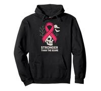 Pink Ribbon Stronger Than Scare Cool - Cinta Rosa para Halloween para Mujer Sudadera con Capucha