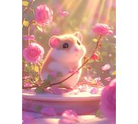 Pink Rose 1500 Piece Jigsaw Puzzles for Adults, Colourful, Challenging & Brainteasing Adult Puzzles 1500 Pieces Hamster, Fun jigsaws for The Whole Family 34x22 Inch