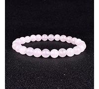 Pink Rose Crystal Quartzs Bracelets Women Natural Stone Streche Bracelet Elastic Cord Jewelry-41_21cm