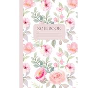 Pink Rose Floral Notebook for Women and Teen Girls - Soft Aesthetic Lined Journal: Watercolor Peony and Rose Cover, 120 Pages, 6x9 Inch, Perfect for Writing, Journaling, Note-Taking, and Gifting
