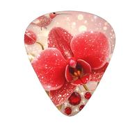 Pink Rose Sparkle Beauty - Juego de 12 púas suaves y duraderas para guitarra acústica, eléctrica y bajo, regalo perfecto para amantes de la guitarra y músicos