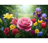 Pink Roses 700 Piece Jigsaw Puzzles for Adults, Colourful, Challenging & Brainteasing Adult Puzzles 700 Pieces Tulips, Fun jigsaws for The Whole Family 20x15 Inch