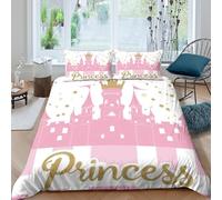 Pink royal theme Funda de Edredón Microfibra 3 Piezas Compuesto Impresión 3D Cierre de Pink royal tema Funda Edredon Fundas de Almohada Antibacteriana Antialérgica for familia Single（140x200cm）