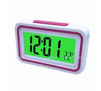 (Pink) Russian Talking LCD Digital Alarm Clock with Thermometer, Backlit, for Blind or Low Vision, 4 Colors 9905RU watch