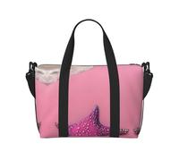 Pink Sand Beach Bolso de mano para mujer, bolso cruzado portátil, adecuado para fitness, viajes.