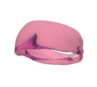 Pink Sand Beach - Diadema de entrenamiento que absorbe la humedad, banda para el sudor para correr, ciclismo, fútbol, yoga, diadema para mujeres y hombres