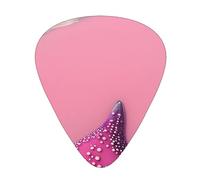 Pink Sand Beach - Juego de 12 púas de guitarra de varios grosores, tono claro, sensación cómoda, fuerte resistencia al desgaste y dureza, viene con caja transparente