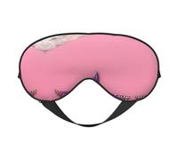 Pink Sand Beach - Máscara de ojos suave, estampado completo, 96% poliéster, 4% elastano