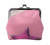 Pink Sand Beach - Monedero pequeño para mujer, con cierre de beso, tamaño de bolsillo, mini monedero para mujer
