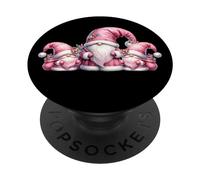 Pink Santa Gnomes In Christmas Family Outfits For Xmas PopSockets PopGrip Adhesivo