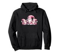 Pink Santa Gnomes In Christmas Family Outfits For Xmas Sudadera con Capucha