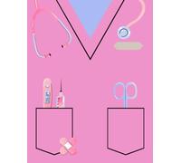 Pink Scrub Nursing Notebook: 200-Page Lined Journal for Nursing, Medical, Dental & Healthcare Students