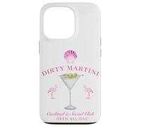 Pink Sea Shell Dirty Martini Social Club Flamingo Carcasa para iPhone 13 Pro