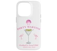 Pink Sea Shell Dirty Martini Social Club Flamingo Carcasa para iPhone 14 Pro