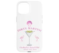 Pink Sea Shell Dirty Martini Social Club Flamingo Carcasa para iPhone 15