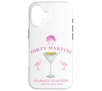 Pink Sea Shell Dirty Martini Social Club Flamingo Carcasa para iPhone 16
