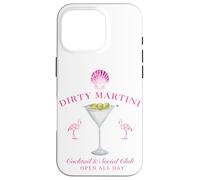 Pink Sea Shell Dirty Martini Social Club Flamingo Carcasa para iPhone 16 Pro