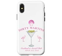 Pink Sea Shell Dirty Martini Social Club Flamingo Carcasa para iPhone X/XS