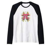 Pink Shooting Star Pi - Arte Kawaii de Ciencia matemática Camiseta Manga Raglan