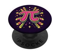 Pink Shooting Star Pi - Arte Kawaii de Ciencia matemática PopSockets PopGrip Adhesivo