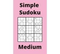 Pink Simple Sudoku Book, 9x9 Puzzles, 250 Pages, 5x8, Medium