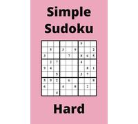 Pink Simple Sudoku Book, 9x9 Puzzles, 50 Pages, 5x8, Hard