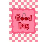 Pink Square Notebook. Good Day Notebook. Size A5 (15.24cm x 22.86cm), 100 pages.