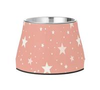 Pink Star - Cuencos antideslizantes de acero inoxidable para mascotas, para perros de alimentación lenta, aptos para bigotes
