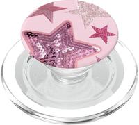 Pink Star Mosaic Y2K Stars, Linda estética Femenina PopSockets PopGrip para MagSafe