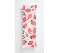 Pink Strawberries Body Pillow Case Cover 50x150cm, Long Backrest Cushion Pillow Protector with Zipper, Decorative Bedding Pillowcase, Soft Body Pillow Cover for Couch Bedroom Fruit