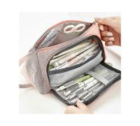 (Pink) Students Pencil Case Boys Girls School Stationery Bag Large Capacity Pen Pouch
