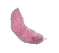 (Pink) Stylish Bag Pendant Animal Tail Shape Phone Case Adornment Fashion Keychain Soft Unisex Keyrings Colorful Key Pendants taro purple