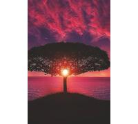 Pink Sunset Notebook: Blank Lined Notebook for All Ages, Sunset, Ocean, Sky, Tree, Pink | 6x9 inches, 110 pages | Gifts for Birthdays, Christmas, Thanksgiving and more