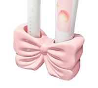 Pink Toothbrush Holder - Countertop Waterproof No Drill Dispenser | Bow-Shaped Toothbrush Stand for Family Friends Men Women, Bathroom, Home, Indoor Desktop, Vanity, Kitchen, Sink, and Hygienic