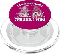 Pink Valentines GNOME Couple I Love You More The End I Win PopSockets PopGrip para MagSafe