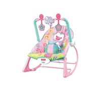 Pink vibrating and musical electric rocking chair + 3 toys for babies from 0 to 3 years