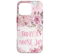 Pink Watercolor Roses Flower Today I Choose Joy Carcasa para iPhone 16 Pro