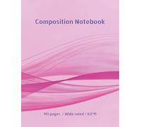 Pink Wave Composition Notebook Wide ruled: Cute Pink Wave Wide Ruled Notebook - 110 Sheets, 8.5x11 in - Perfect for Girls & Women at School, Work, Office, or as a Thoughtful Gift