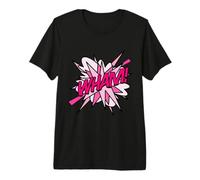 Pink Wham Comic Pop Art Moderno Divertido Diseño Retro Camiseta Premium