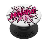 Pink Wham Comic Pop Art Moderno Divertido Diseño Retro PopSockets PopGrip Adhesivo