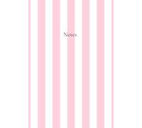Pink & White Striped Notebook: Simple Lined Journal • 6 x 9 Soft Cover • Cute Minimalist Notebook for Everyday Writing