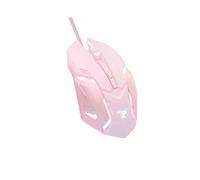 (Pink) Wired Game Mouse Mute Pink Mechanical E-sports Girl Lovely Art Portable Office Household For MacBook Laptop PC Gamer
