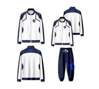 (Pink,XL)Blue Lock Anime Jacket Men's 3D Digital Print Zip-Up Hoodie Cosplay Loose Long Sleeve Outerwear