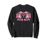 Pink Xmas GNOME Graphic For Women Pink Christmas Couple Sudadera