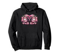 Pink Xmas GNOME Graphic For Women Pink Christmas Couple Sudadera con Capucha