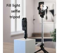 (Pink) XT05 Bluetooth-compatible Phone Holder Tripod Selfie Stick Fill Light for Live Streaming