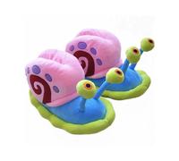 (Pink,XXL(41-42))Bob Esponja Pantalones Cuadrados Gary El Caracol Zapatos de Peluche Dibujos Animados Zapatillas Regalo Navidad